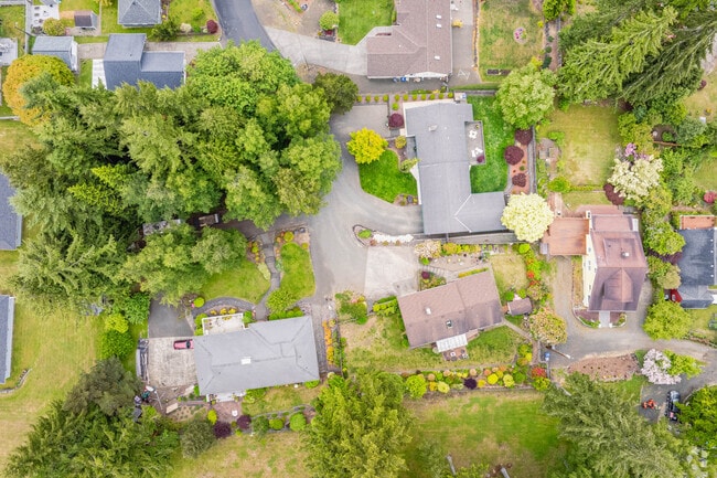 Some of Montesano's sprawling roads end in cul-de-sacs with a range of houses gathered around.