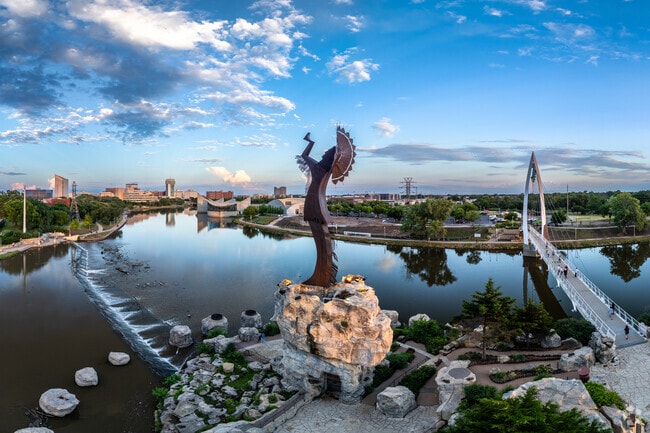 Stop by the Keeper of the Plains at Riverside.