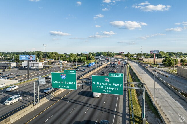 Residents can travel to and from Cedarcrest and the rest of metro-Atlanta via interstate-285.
