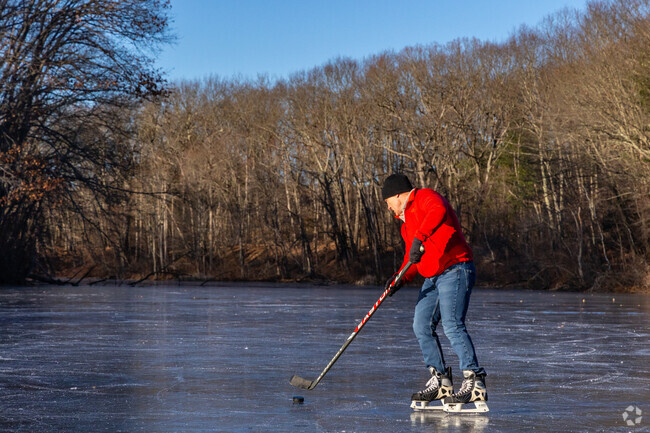 Residents enjoy skating on the many ponds around Cliff Estates.