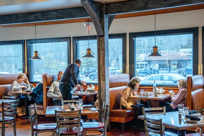 Stonewood Tavern in Byram is a local favorite, known for its cozy atmosphere and delicious cuisine.