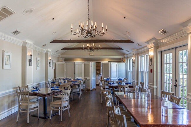 Formal dining room often used for weddings in side the Heritage of Sherborn.