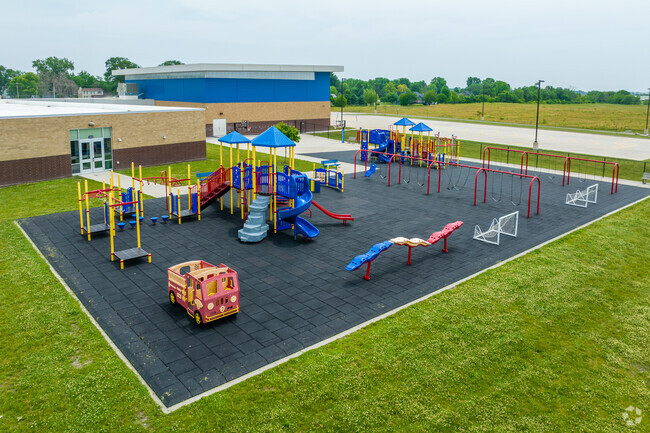 Take a break from learning and enjoy the Morris Elementary School playground.