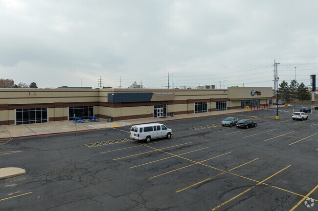 Entrance of Polaris West High School located in the American Fork neighborhood.