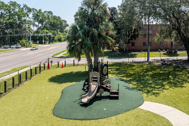Younger students enjoy the playground at BridgePrep Academy of Duval.