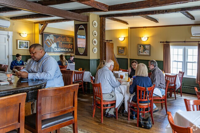 The Tewksbury Inn, set in a historic 1800s building, offers an inviting blend of fine dining and cozy tavern fare.