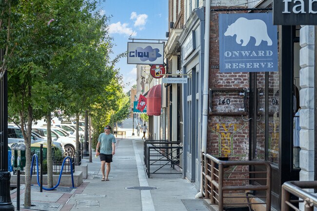 Several local retail stores can be found just outside of Saint George Place.