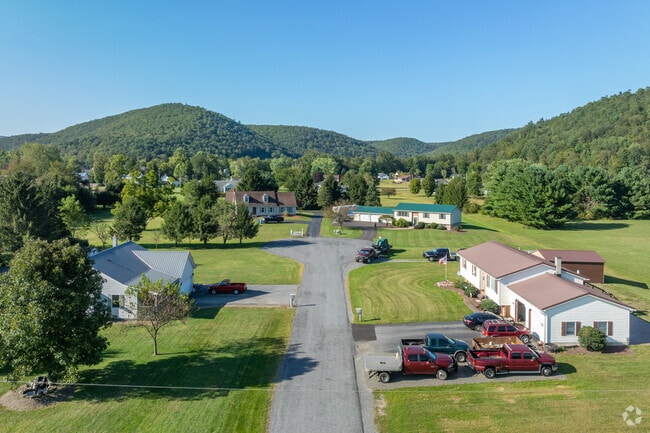 Picture Rocks homes enjoy the backdrop of rolling hills on the edge of the Allegheny Mountains.