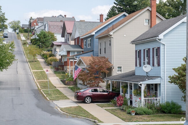 Topography is part of the Newburg neighborhood, where hills are often steep.
