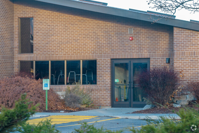 Spokane Valley High School features some outdoor space beside the school for its students.