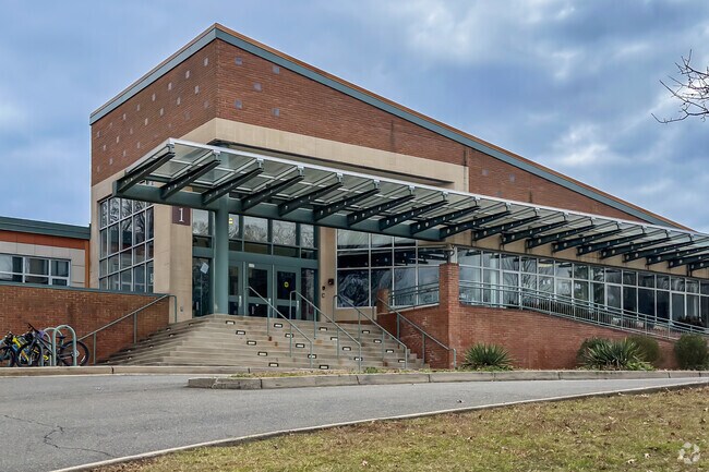 Front doors to Nottingham Middle School