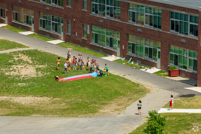 Students enjoy outdoor activities at South Hill School.