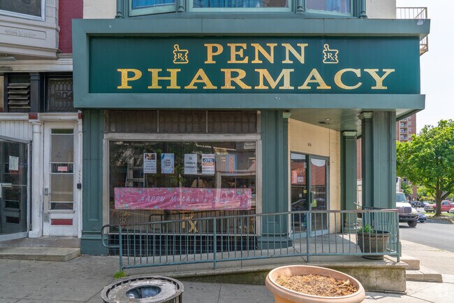 Local businesses comprise the majority of retail offerings in Penn's Common.