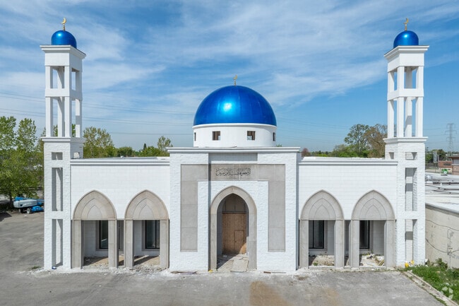 Residents of Colson Ruby enjoy the newly constructed Mosque of the Prophet.