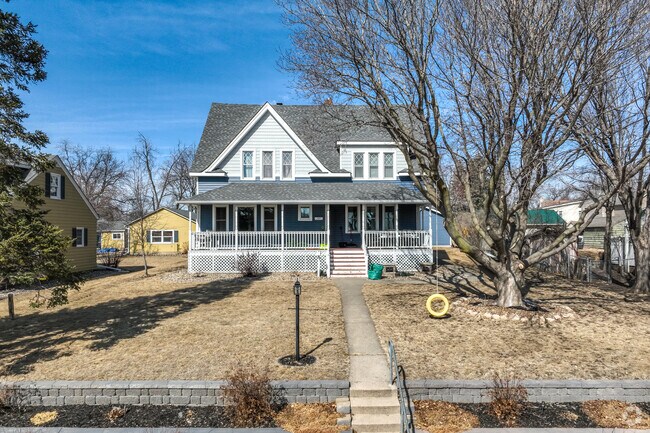 Traditional two story homes can be found in established areas of New Prague.