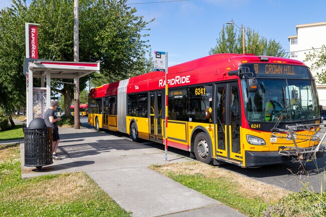 Seattle Rapid Transit stops allow Crown Hill residents quick access to the greater Seattle Area.
