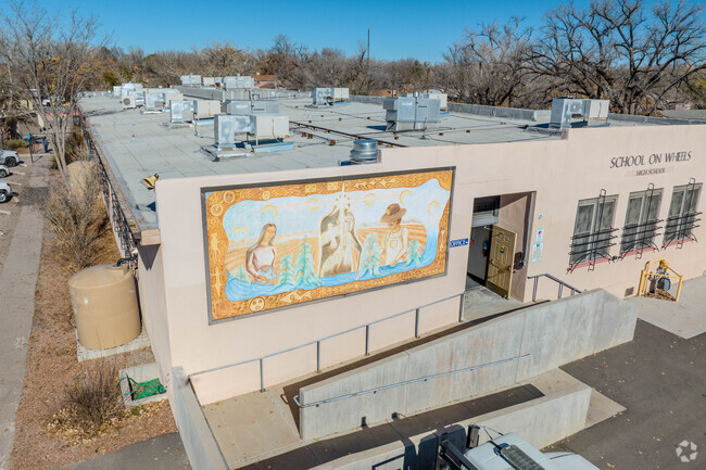 Big mural at School On Wheels.