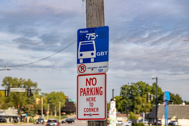 John Muir Park is served by Green Bay Transit with regular bus service.