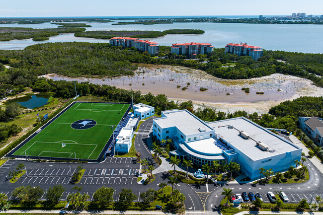 Marco Island Academy sits on a private campus near residential communities.