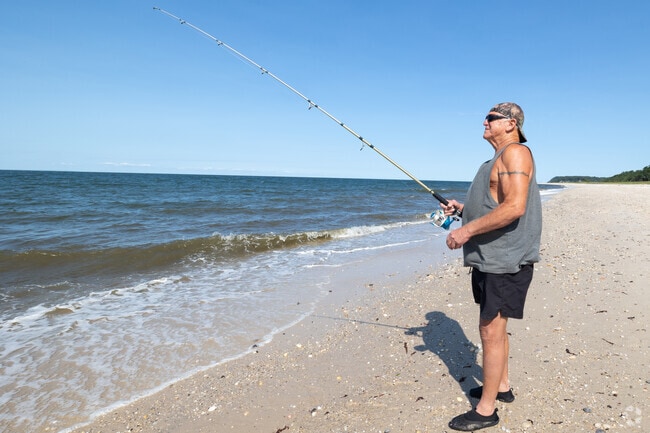Shoreham Beach in East Shoreham is a popular place to use the beach or fish.