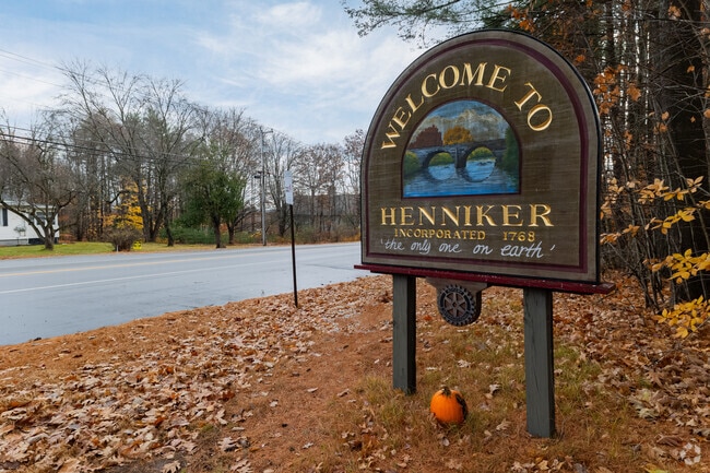 The town of Henniker, New Hampshire was incorporated in 1768 and is home to New England College.