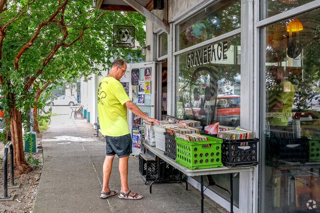 There are numerous unique and eclectic shops in the Starland District in Cuyler-Brownsville.