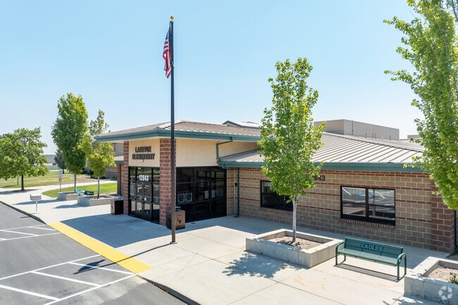 Student entrance at Lakeview Elementary in west Nampa.