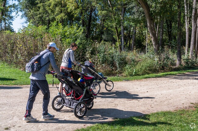 It's common to see Duck Lake residents walking, biking or running on the Grant Woods.