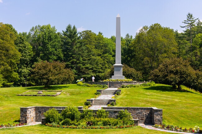 The Joseph Smith Birthplace Memorial offers a peaceful stop in rural Sharon, Vermont.
