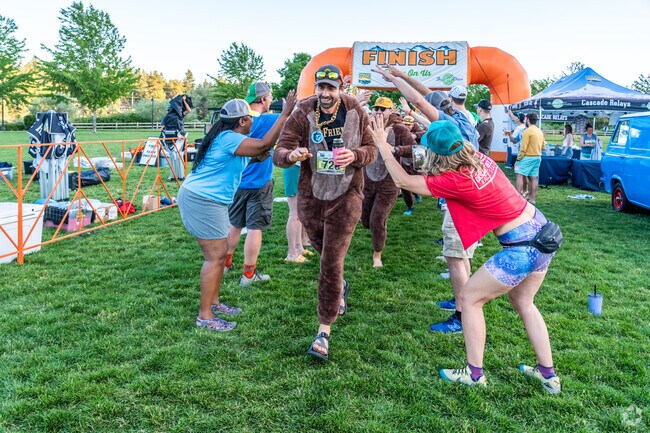 Riverbend Park is the finish line for the Cascade Lakes Run, a 200 mile relay in Bend, Orego