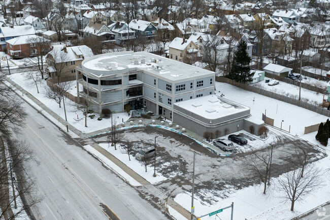 Aerial view of Yeshiva Derech Hatorah School in Cleveland Heights.