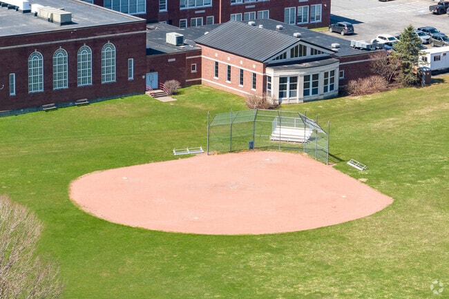 Holland Patent Middle School near Stittville has a nice softball field for students.