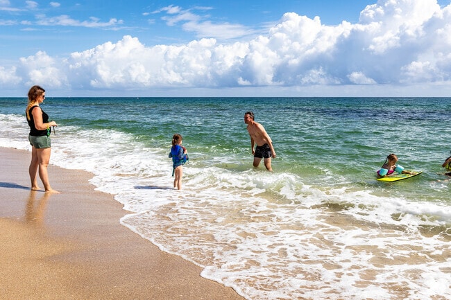 Fort Lauderdale Beach offers family-friendly fun near Coral Ridge Isles.