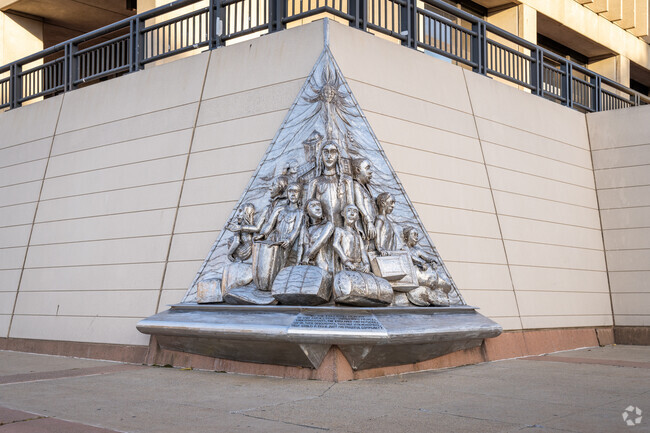 Find a variety of memorial sculptures in Fall River, just across from Somerset Reservoir.