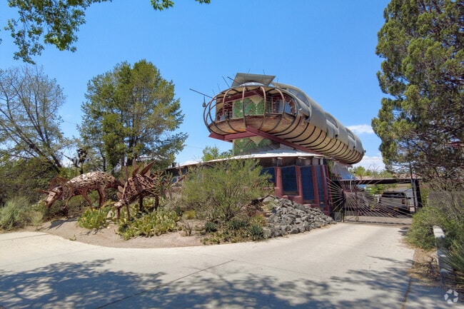 The popular UFO Home in Nob Hill is knows for the unique architecture.