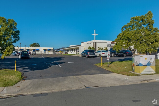A driveway view to 
Christ The Cornerstone Lutheran Academy.