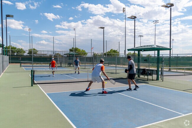 Southeast Heights locals go to nearby Manzano Mesa Park, which offers pickleball courts among other amenities.