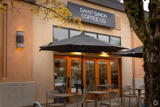 Saint Simon Coffee Co. provides cozy indoor and outdoor seating in Irvington.