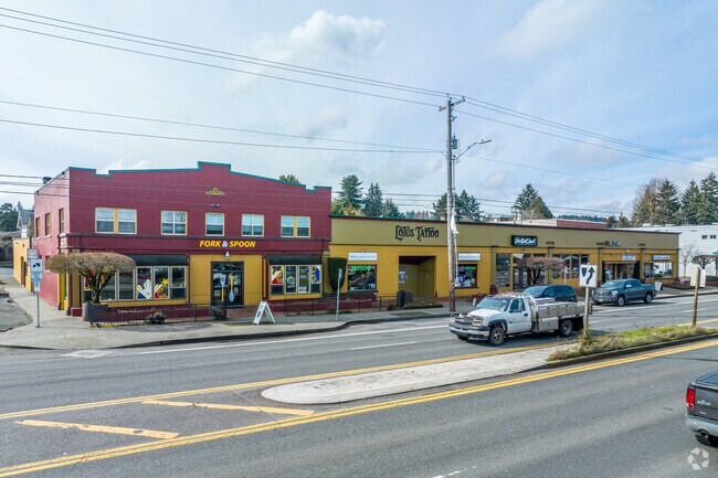 Sandy Boulevard is home to many of Parkrose's eateries and shops.