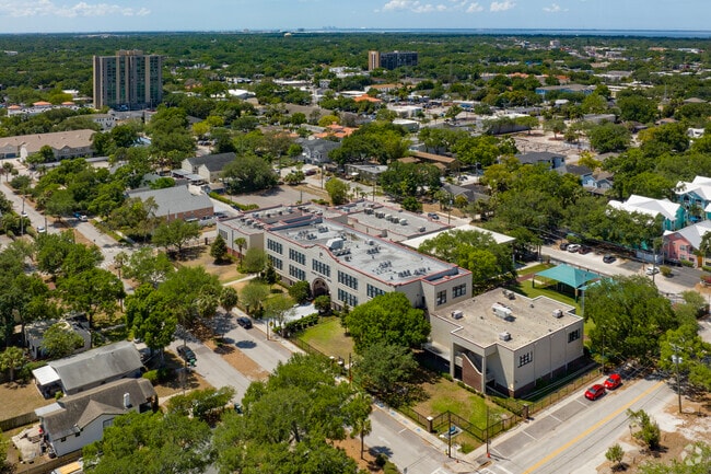 Aerial view of Mitchell elementary in Gray Gables