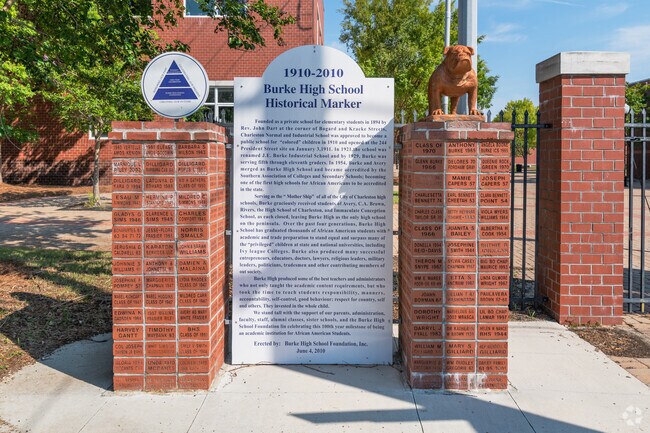 Learn about the history behind the Burke High School with the historical marker in Westside, SC.