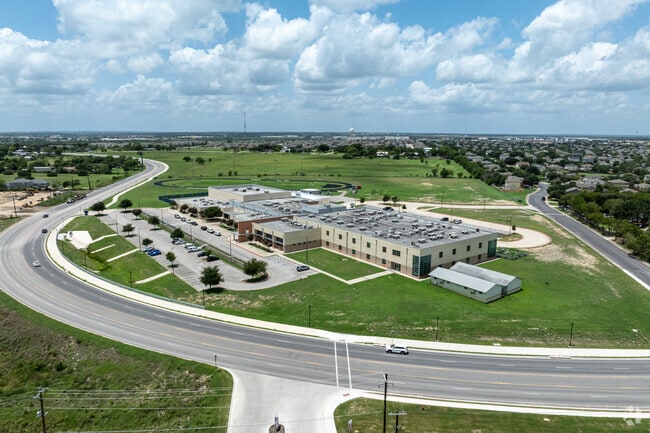 Armando Chapa Middle School is located just of I-35 in Kyle, Texas.