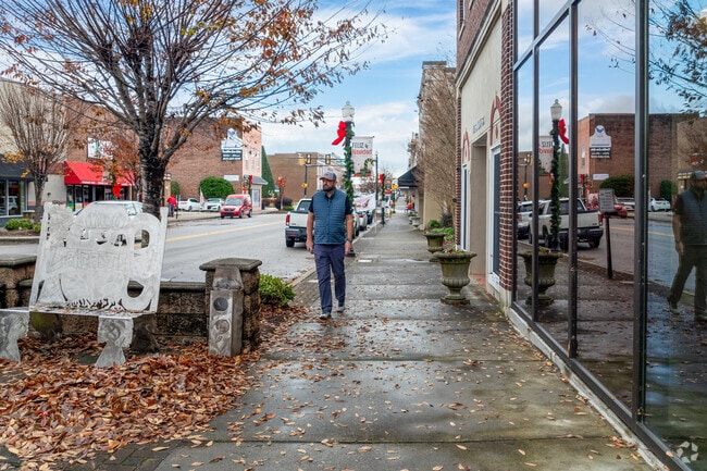 Downtown Lancaster features locally owned shops and restaurants along Main Street.
