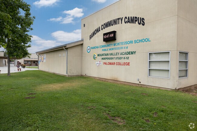 Ramona Community Montessori is located in the Ramona Community Campus along with other schools.