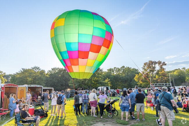 The Firemen’s Hot Air Balloon Festival is a colorful highlight of summer in Plainville.