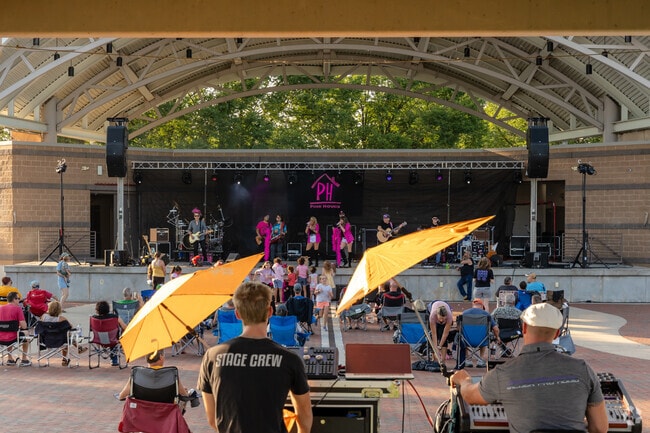 Stage crew is hard at work to make sure that the show goes on without any issues.