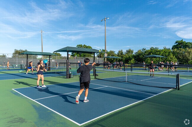 Play a game of outdoor pickleball after work at Bamford Sports Complex in Davie.