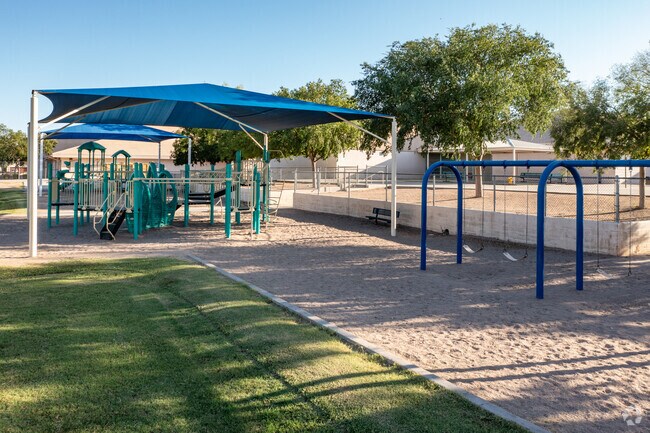 Kids love the playground at Entz Elementary School.