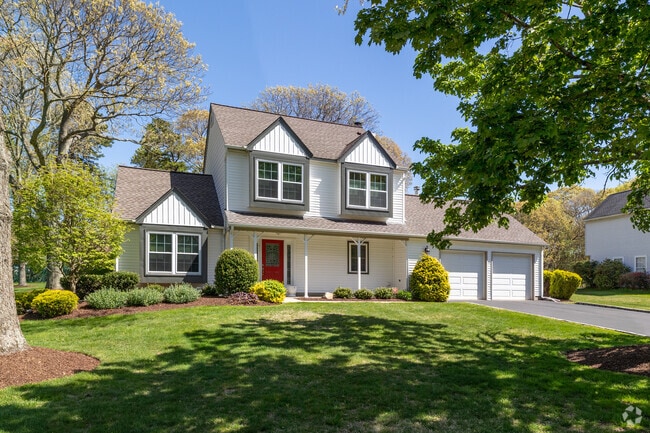 Colonial revival style homes are clustered in certain parts of Coram.