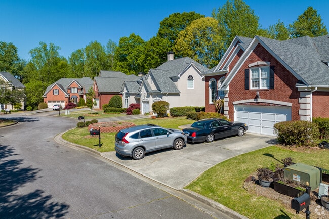 A Typical Neighborhood Street of Newer Homes in Dunwoody.